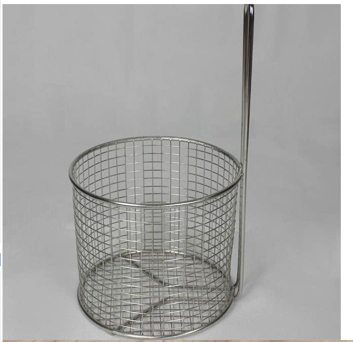 Wrap Powder Table Round Mesh Stainless Steel Round Immersion Blue Immersion Water Basket Dip Basket Round Net Round Blue Round Basket Burger Equipment