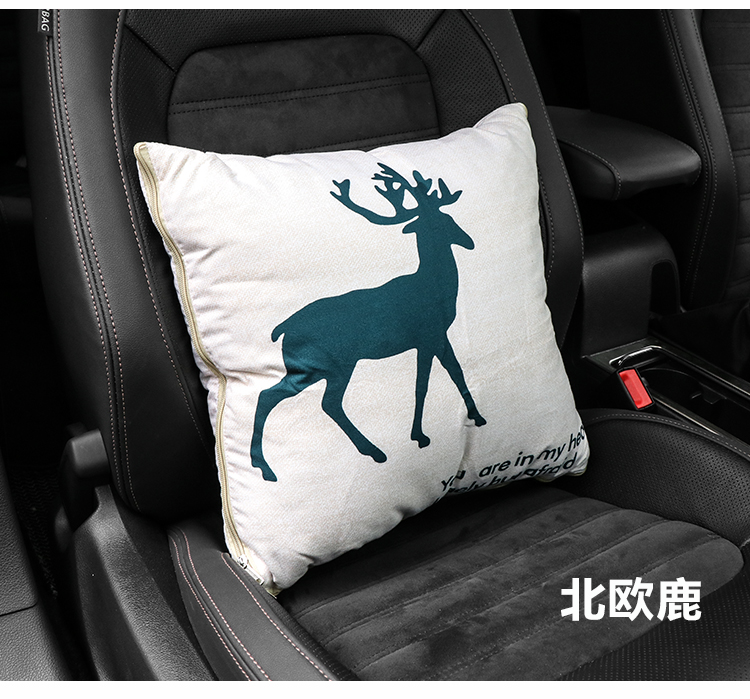 Xe gối chăn kép sử dụng xe phim hoạt hình đệm thắt lưng văn phòng ngủ gối gấp điều hòa không khí bằng xe hơi - Ô tô nội thất Accesseries trang trí nội thất xe hơi