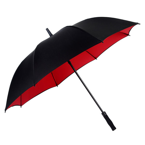 Extra large automatic umbrella, double-layer, three-person, thickened, long handle, reinforced, storm-resistant, special and strong, customized logo