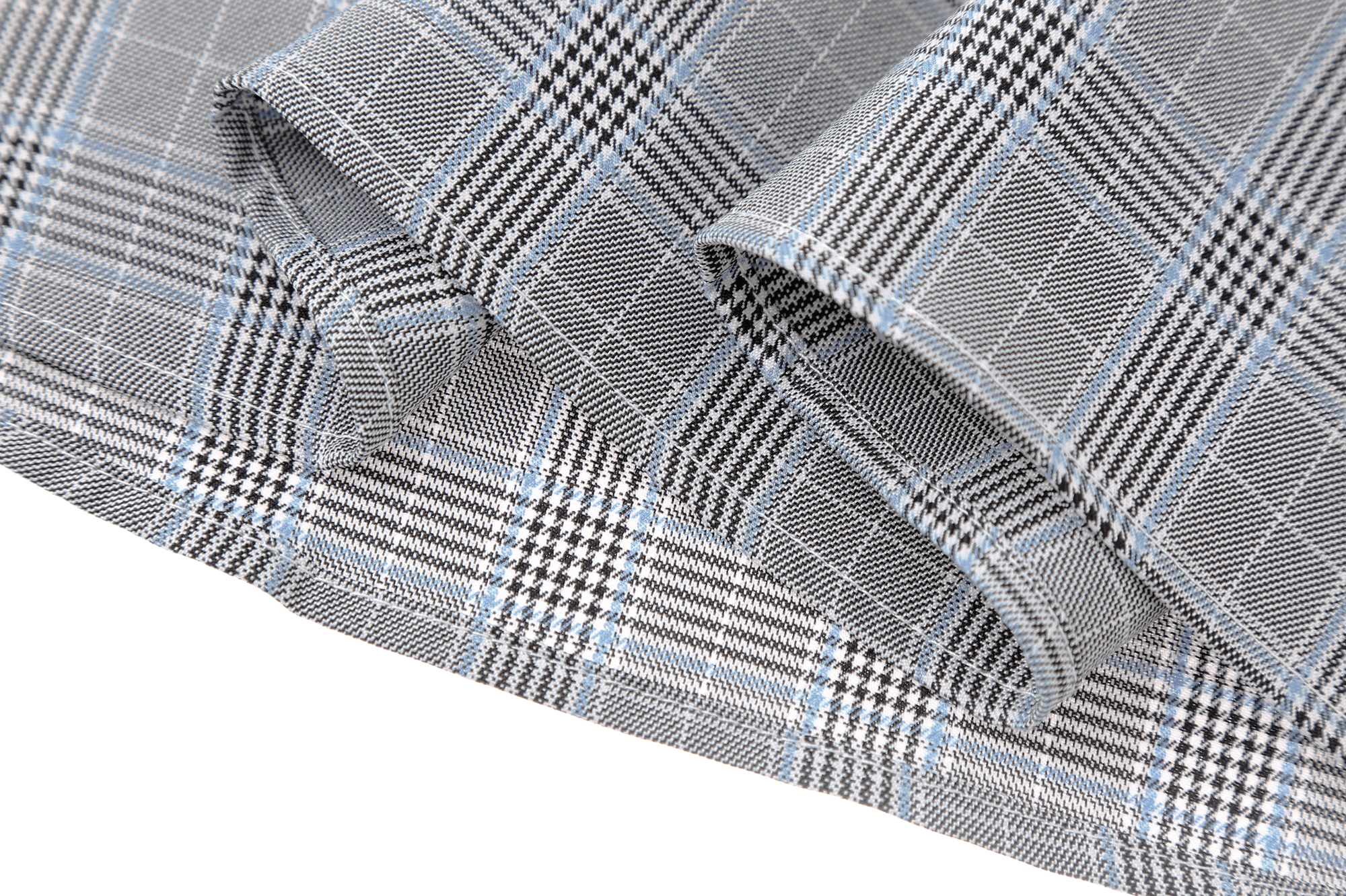 BANANA kẻ sọc váy không đều nữ 2019 mới hè cao eo giữa váy houndstooth qua đầu gối - Váy chan vay