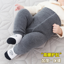 Baby pantyhose autumn and winter thickened velvet big PP Korean princess wear pure cotton 0-6 years old boys and girls leggings