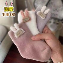Autumn and winter baby socks pure cotton warm thick newborn children 0-3-6 early birth of the baby winter 1-3 years old