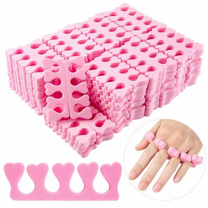 Nail Separator, Finger Separator Cotton, Disposable Sponge, Auxiliary for Manicure, Anti-Color Transfer, Universal Separator for Fingers and Toes