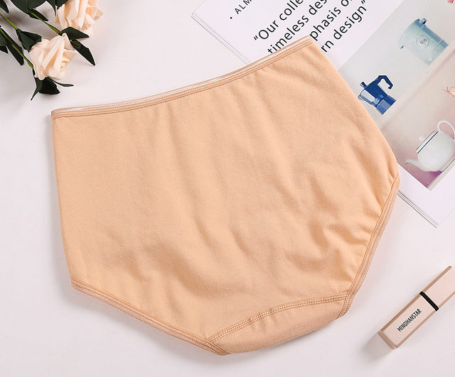 Take a special offer of Die Anfen genuine stretch cotton underwear for women, pure cotton, medium high waist, large size, boxy angle, full cotton, hip-covering and breathable