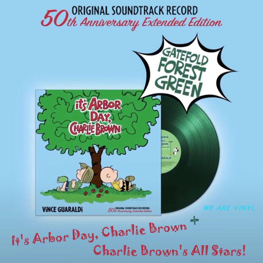 In Stock Charlie Brown Arbor Day Selection Charlie Brown Arbor Day Green Vinyl Black Vinyl 1Lp
