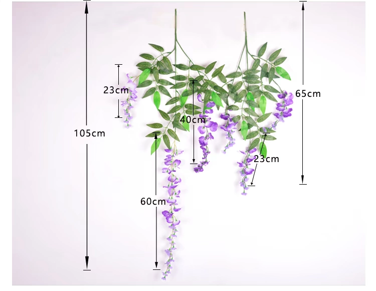 Hoa giả mô phỏng wisteria hoa đậu chuỗi treo hoa phong cảnh kỹ thuật cảnh quan đám cưới vòm cây nho trang trí hoa violet - Hoa nhân tạo / Cây / Trái cây