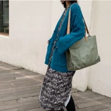 Вместительный и большой ретро ремешок для сумки подходит для мужчин и женщин, кожаная льняная сумка, сумка на одно плечо, 2023, Южная Корея, простой и элегантный дизайн