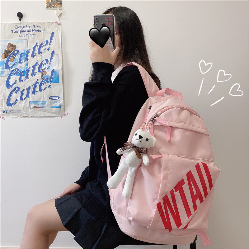 School bag Korean version Harajuku ulzzang Mori department wild cute girl backpack large capacity junior high school student backpack