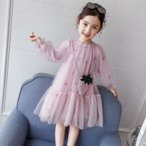 UK Next Kiss girl girl dress 2024 spring autumn new child fluffy dress girl princess dress