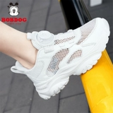 Дышащая летняя белая обувь для мальчиков, детская белая спортивная обувь, подходит для подростков, осенняя