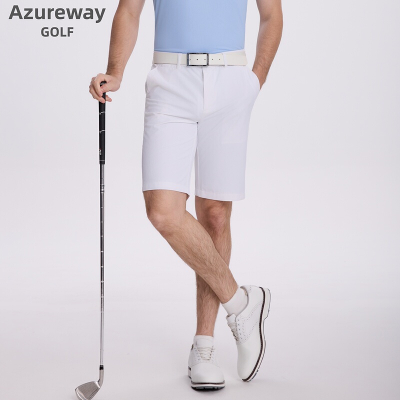 Men's New Golf Shorts, Breathable, Quick-Drying, High-Elastic, Slim-Fit, Elastic Waist, Five-Point Pants, Golf Sports Clothing