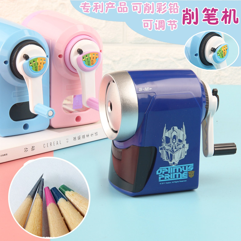 Transformers Children transfer pens Hand Sharpened Pencil machine Elementary students Self-discharge planing pencil knife Cartoon Pencil Sharpeners Automatic Pencil Sharpeners Adjustable Rolls Colored Pencil pencil gouging