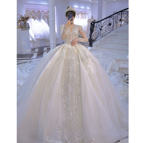 Ретро лонгслив для невесты, премиум класс, V-образный вырез, большой размер, французский ретро стиль, подходит для подростков