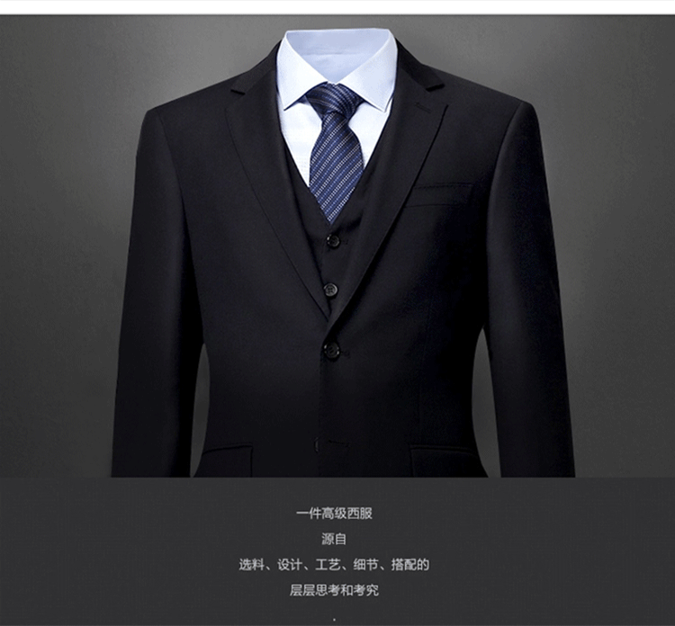 Bộ đồ vest nam tự trồng miễn phí khóa đôi nóng mở đôi kinh doanh chuyên nghiệp để làm việc phù hợp với chú rể vest nam