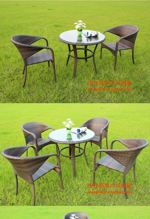 Bộ bàn ghế mây ngoài trời Bộ bàn ghế giải trí Sân vườn ban công Bàn ghế sân vườn ghe ngoai troi