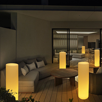 LED Luminous Cylindrical Lamp Waterproof Outdoor Landscape Courtyard Activity Decorated Cylindrical Square Column Lamppost Lamppost Floor Lamp Pendulum