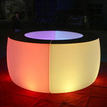 Modern simple light luxury LED net red luminous bar outdoor furniture Waterproof bar clear bar KTV high foot bar stool