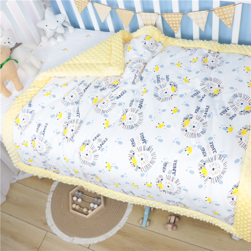 Baby Quilt Spring Autumn Winter Newborn Baby Pure Cotton All Season Universal Thin Bean Bean Blanket Children Summer Air Conditioning Quilt