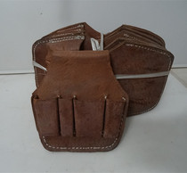 Old electrician bag four grid electrician kit 80 s pig skin old object movie props nostalgic collection can be used