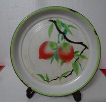 Old enamel disk water tray antique disc beautiful Xiantao Tuo folk nostalgic collection movie props physical photo