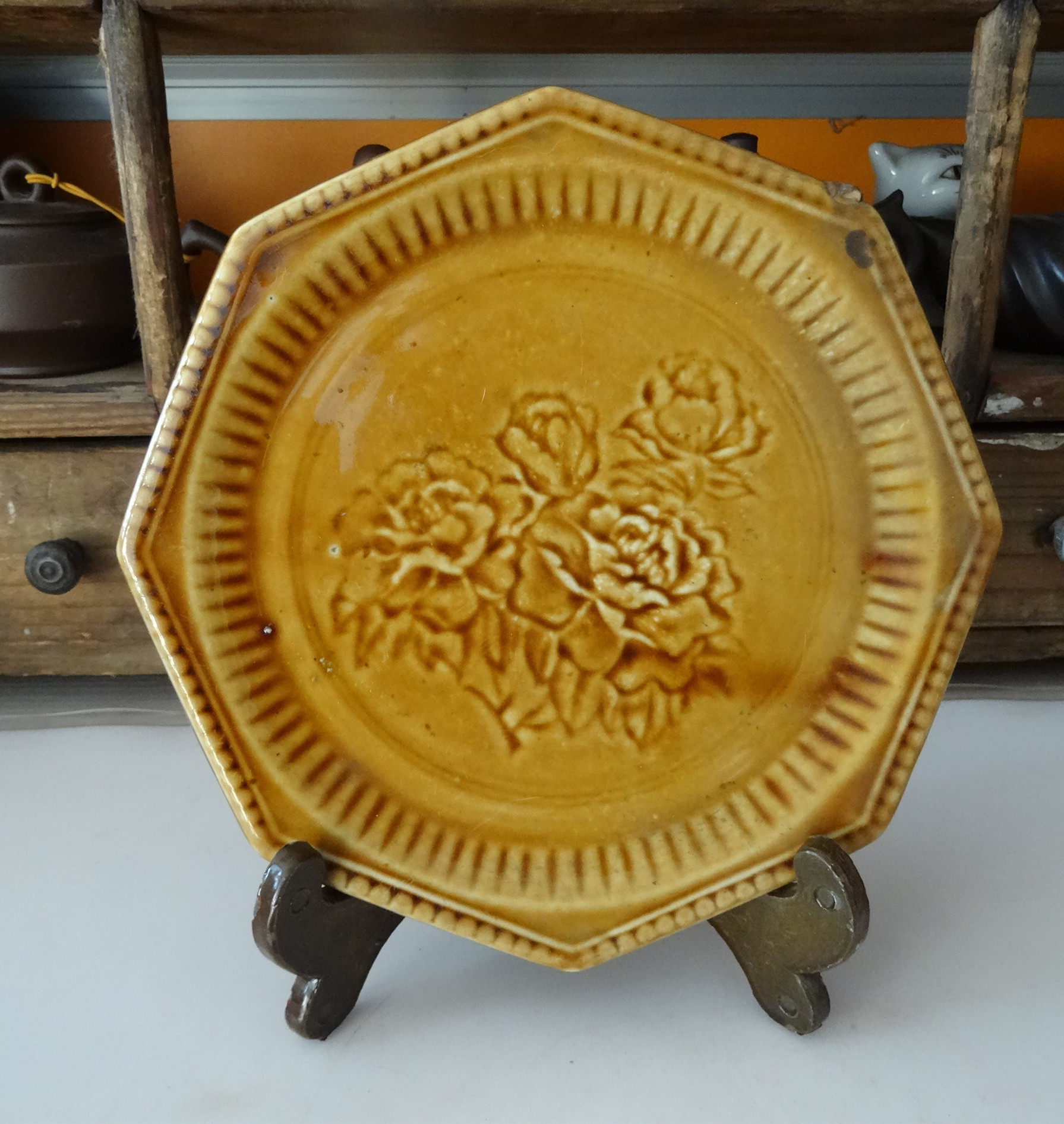 Magnetic State Kilns Old Porcelain Sauce Glazed With Star Anise Tray Old Wine Pot of the Antique Wine of the Antique Antique Ancient Play Disc