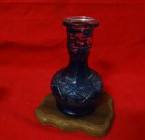 Old vase vase vase jacket glass bottle before and after engraving decoration bottle Antique nostalgic film and television props