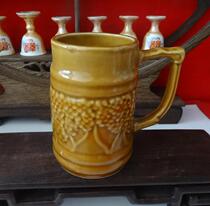 Old beer cup cold cup sauce sauce ceramic cup old vase vase antiques antiques fitting movie props