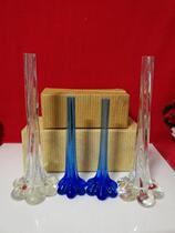 White glass vase vase illustrates foot pillar single rose plug table decorative furnishings decoration