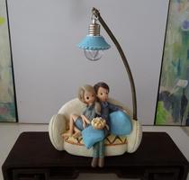 Couple couple sofa night lights resin toys with fine work and beautiful physical picture shipped