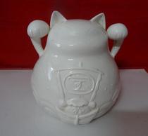 Large recruitment cat fixture savings tank pure white ceramic large porcelain porcelain plastic decoration second hand photo