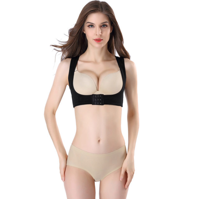 Women's bottoming cross corset hunchback correction belt ນັ່ງ posture adjustment belt body shaping garment chest support push-up bra