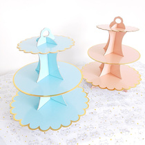 Baby Full Moon 100 Days Arrangement Supplies Children Birthday Party Decorations Dessert Table Dress Code Three Layers Of Paper Cake Racks