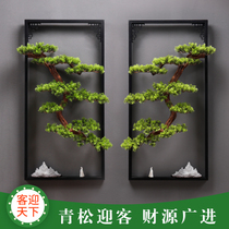 New Chinese wall decoration ornaments pendant welcome pine living room sofa background wall hanging painting porch decoration living room fortune