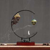New Chinese style back incense ornaments creative living room entrance wine cabinet Zen home decorations study soft decoration crafts