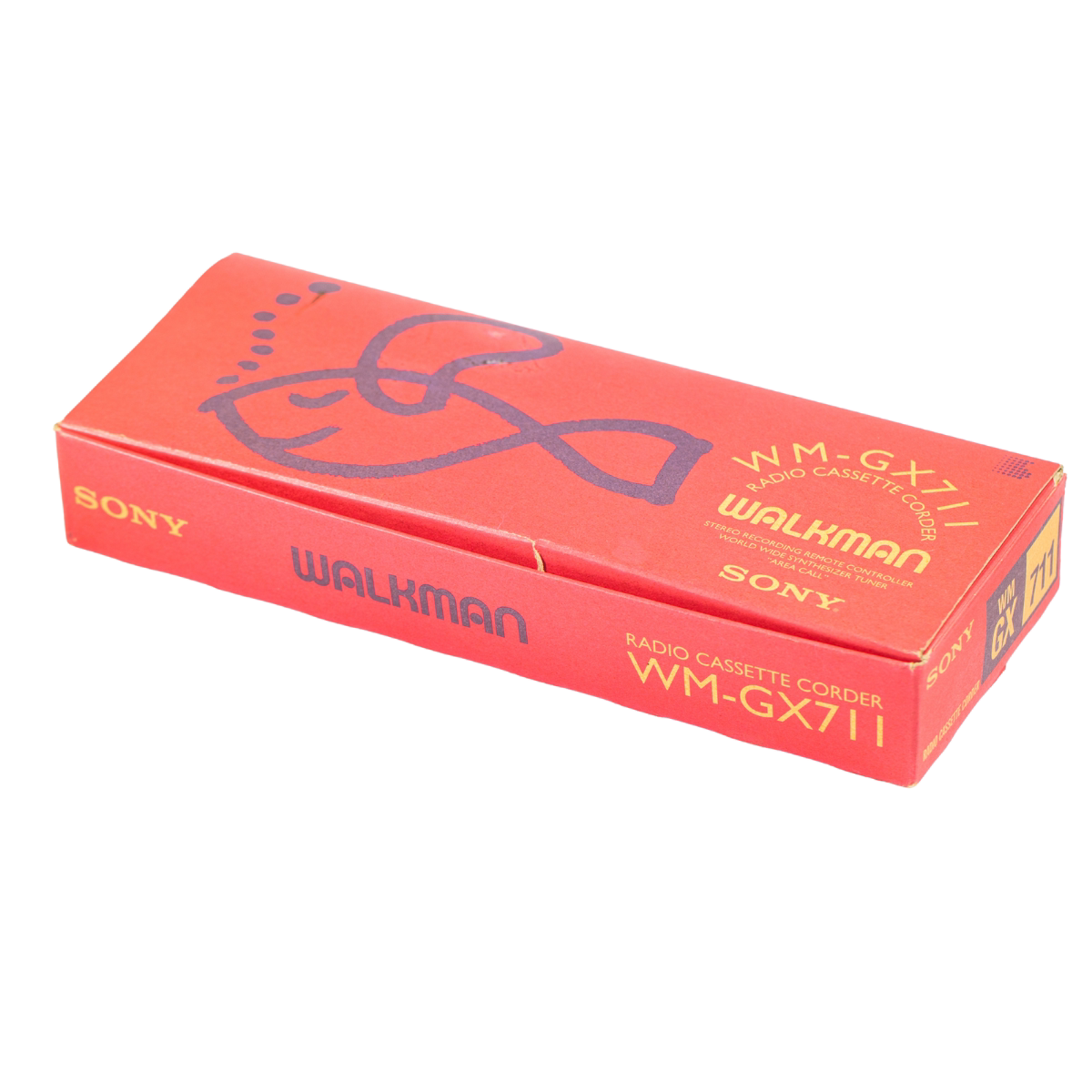 Full set of original box SONY GX711 Sony tapes with body listen walkman card with recorder retro