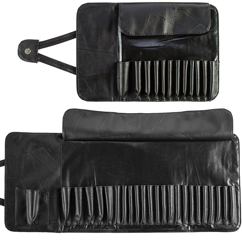 12-24pcs PU leather portable makeup brush bag large capacity professional makeup artist storage bag beauty tool storage bag