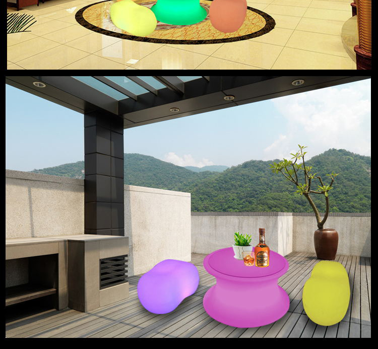 LED ánh sáng bàn ghế bar KTV ánh sáng đồ nội thất sofa thanh phân ngoài trời sáng tạo tròn bàn cà phê phân - Giải trí / Bar / KTV
