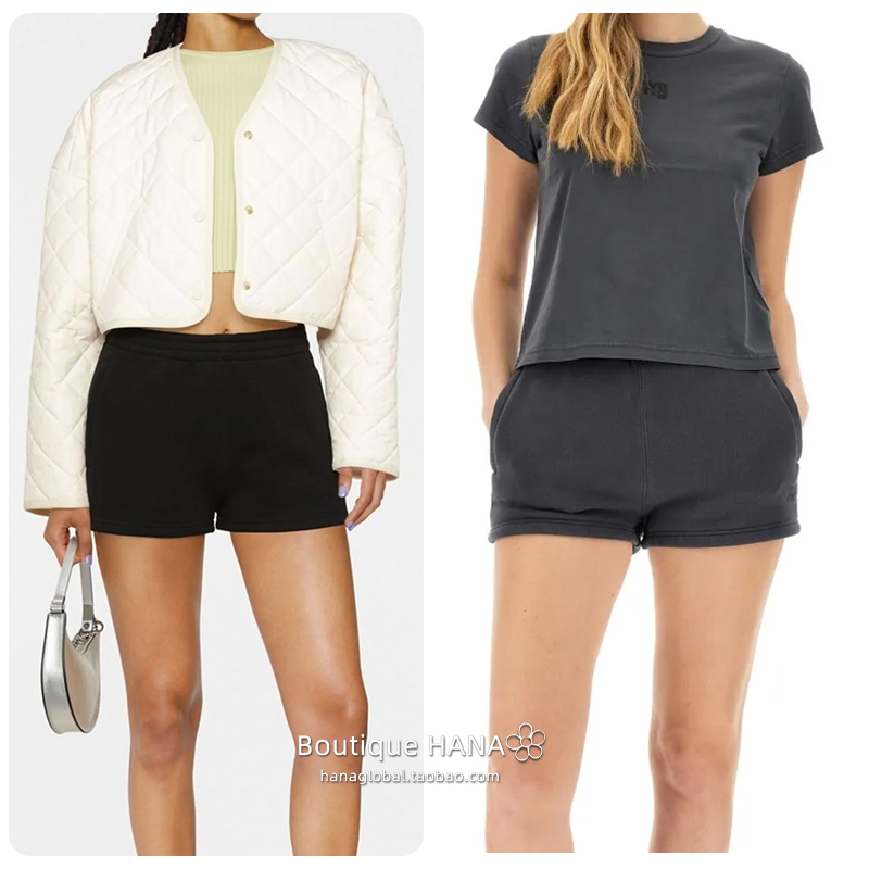 [in Stock] Alexander Wang Logo Versatile Fitness Casual Sports Shorts for Women