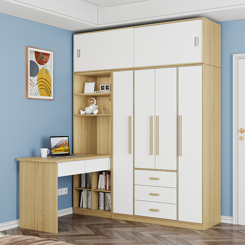 Expandable Corner Desk Wardrobe Integrated Dressing Table Writing Desk 7 Computer Desk Bedroom L-Shaped Corner Combination Cabinet