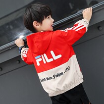 Boys spring coat 2021 new foreign-style childrens spring and autumn childrens clothing boy jacket baby Korean version of tide clothes