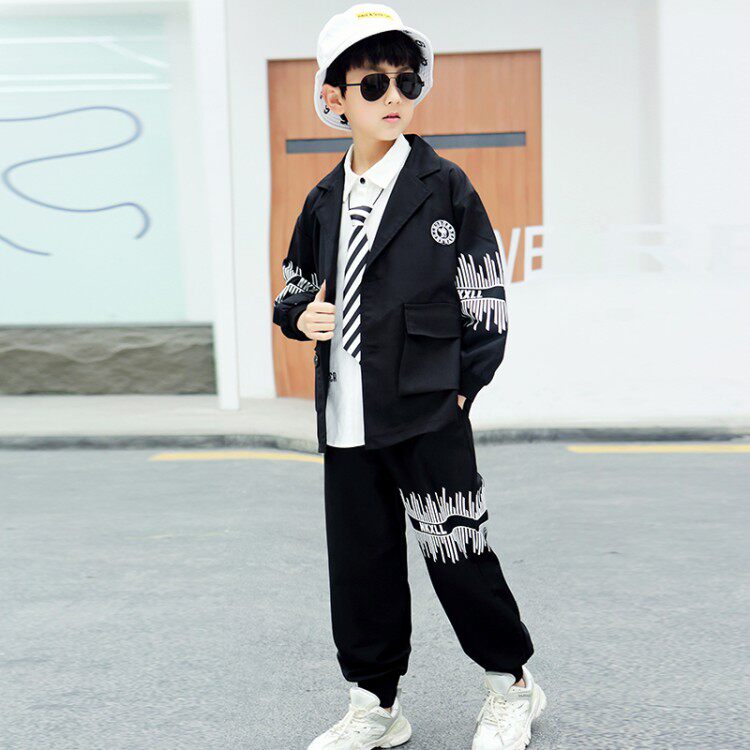 Boy Spring Clothing Suit 2021 New Foreign Pie Children Small Suits Korean Edition CUHK Tong Casual West Suit Inglent Craze