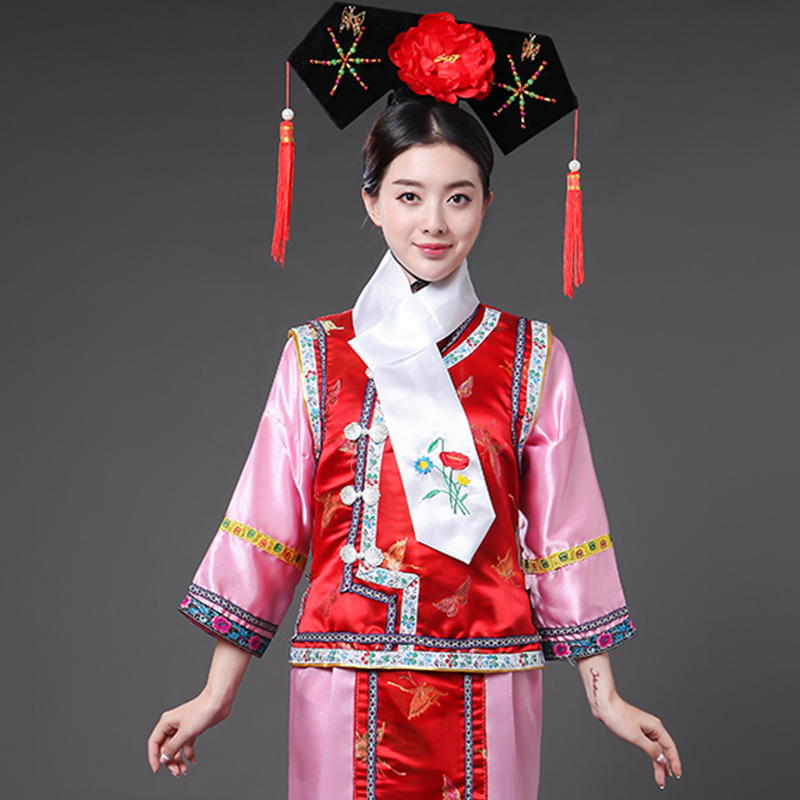 Qing Dynasty ancient dress also Everest Empress Fujin Qing dress Flame dress Neckline Scarf Lady Scarf scarves white scarves new