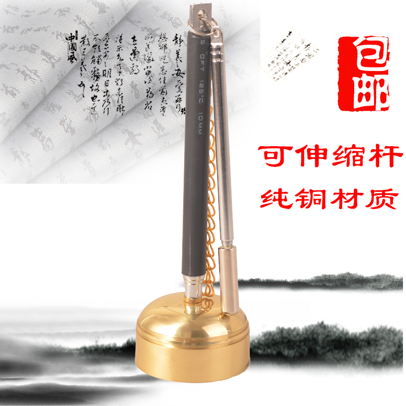 Yinqing high-grade Buddhist supplies magic instrument high-grade medium retractable lead chime long handle Yingqing copper chime engine