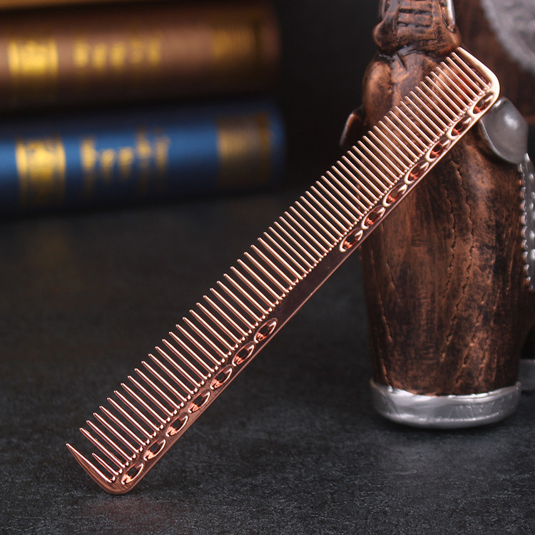 Comb hairdresser special space aluminum fine tooth comb Lady long hair man haircut stylist comb