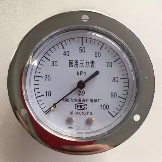 医用压力表0-100KPa 常熟市浒浦医疗器械配件厂轴向带边框Y60
