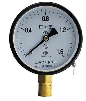 Shanghai Yichuan pressure gauge Radial 0-1 6MPaY100 Water pressure gauge Steam sterilizer Evaporator pressure gauge