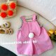 Girls Overalls Rainbow Vest One-piece Overalls Suit 2023 Summer New Style Children's Shorts Two-piece Set Trendy