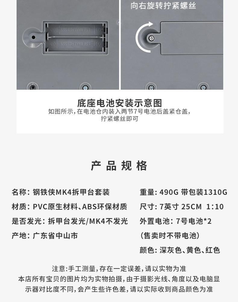 钢铁侠手办基地拆甲台MK4人偶模型