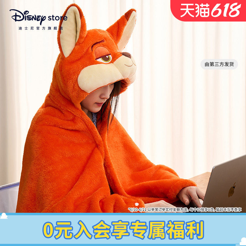 Disney Official Zootopia Judy and Nick Double-Sided Fleece Doll Cape Shawl Blanket Office Cape
