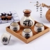 Jingdezhen Vận chuyển rượu vang gốm sứ đặt theo phong cách Nhật Bản rượu vang trắng nồi rượu vang ly đơn chai duy nhất hộ gia đình rượu ấm ly - Rượu vang Rượu vang